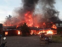 Ruko di Teminal Marga Sakti Hangus Terbakar