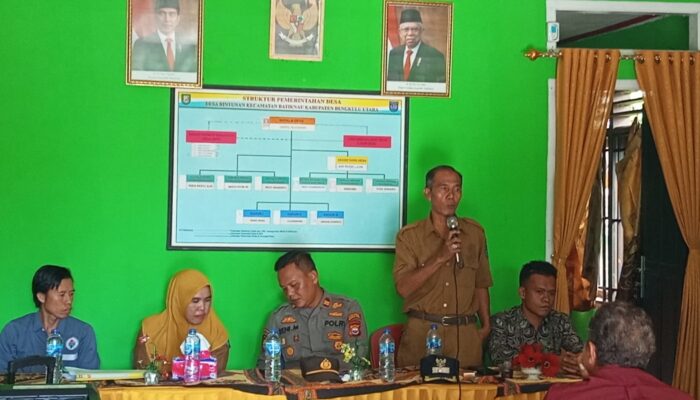 Fisik Dana Desa Rampung, Pemdes Bintunan Gelar MDST