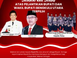 Ucapan Selamat Pelantikan Bupati dan Wakil Bupati BU oleh Pemdes Lubuk Banyau