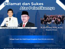 Ucapan Selamat Pelantikan Bupati dan Wakil Bupati BU oleh Dinas Kearsipan dan Perpustakaan Bengkulu Utara