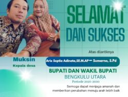 Ucapan Selamat Pelantikan Bupati dan Wakil Bupati BU oleh Pemdes Air Padang