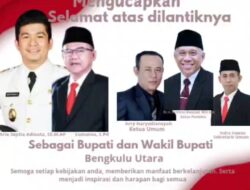 Ucapan Selamat Pelantikan Bupati dan wakil Bupati Bengkulu Utara oleh YLPK BU