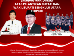Ucapan Pemdes Lubuk Banyau kepada Bupati/wakil BU Terpilih